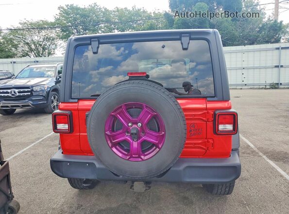 1C4HJXDNXLW188686 2020 JEEP WRANGLER Red Widok wnętrza z przodu