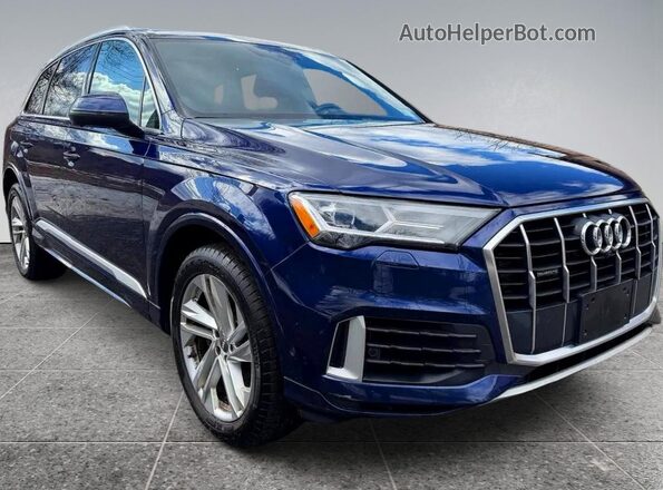 WA1AXAF70MD010157 2021 AUDI Q7 Blue Հետևի ձախ