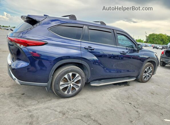 5TDHZRBH4LS041670 2020 TOYOTA HIGHLANDER Blue Передня права чверть