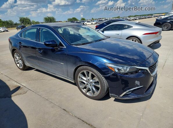 JM1GJ1W54G1470881 2016 MAZDA 6 Blue Widok z przodu