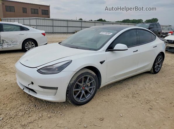 5YJ3E1EB3NF166164 2022 TESLA MODEL 3 Белый Задняя левая четверть