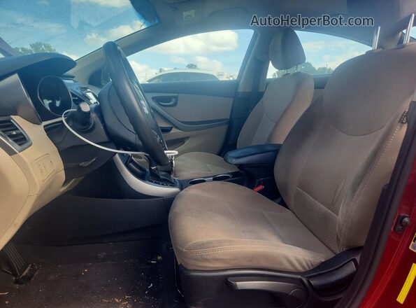 5NPDH4AE8GH785828 2016 HYUNDAI ELANTRA Red Widok deski rozdzielczej