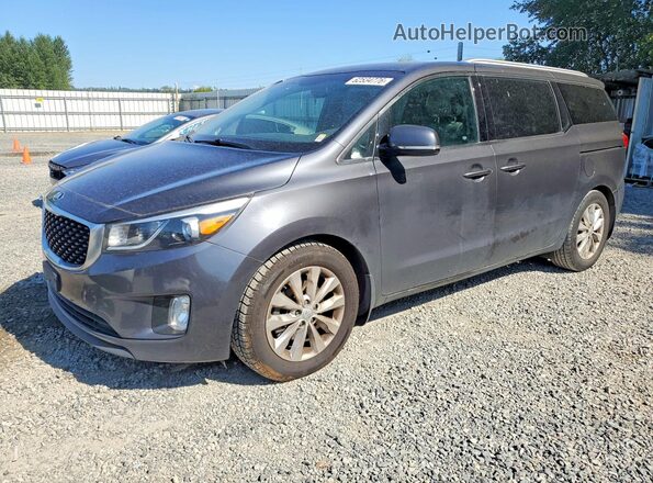 KNDMC5C11G6187251 2016 KIA SEDONA Серый Задняя левая четверть