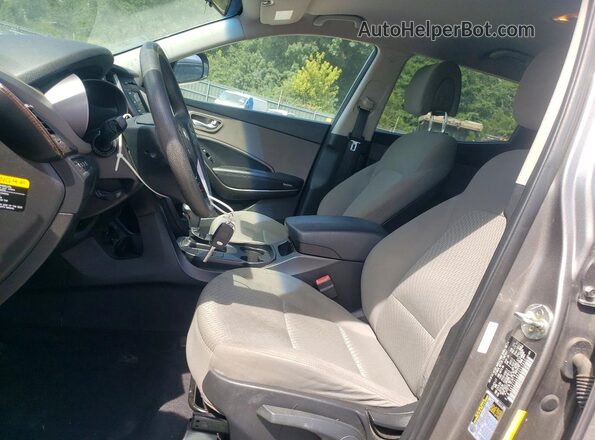 5XYZT3LB6JG557830 2018 HYUNDAI SANTA Gray Widok deski rozdzielczej