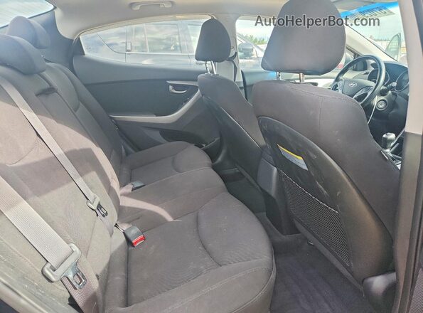 KMHDH4AH6GU592346 2016 HYUNDAI ELANTRA Черный Вид задней части салона