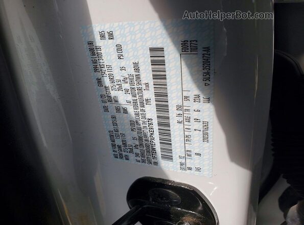 1FTEW1EPXPKE97878 2023 FORD F150 White VIN კოდის სტიკერის ხედი