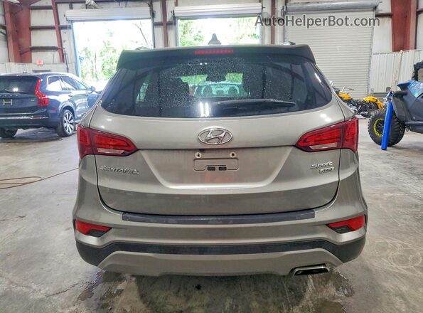 5XYZUDLB8HG445608 2017 HYUNDAI SANTA Gray წინა სალონის ხედი