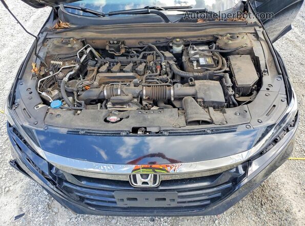 1HGCV1F37KA113545 2019 HONDA ACCORD Black Vista del compartimento del motor