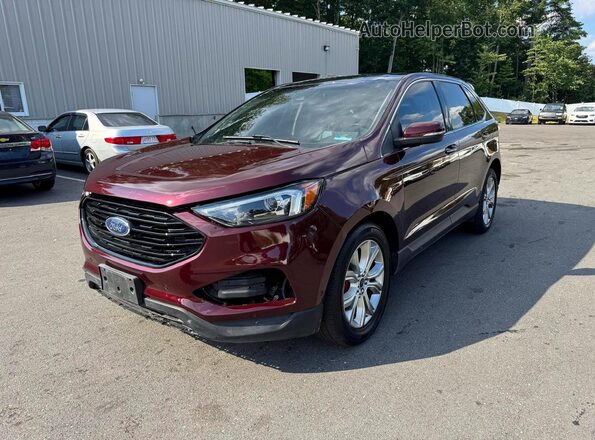 2FMPK4K9XKBB30814 2019 FORD EDGE Red Задня ліва чверть