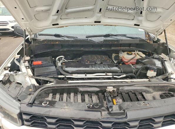 1GCRYBEK9MZ122394 2021 CHEVROLET SILVERADO White Vista del compartimento del motor