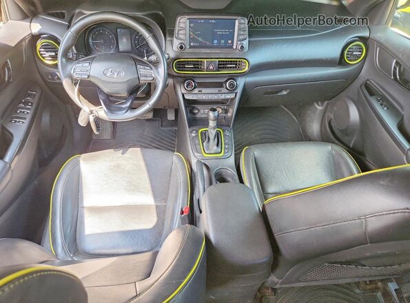 KM8K5CA57JU069294 2018 HYUNDAI KONA Green Instrument cluster view