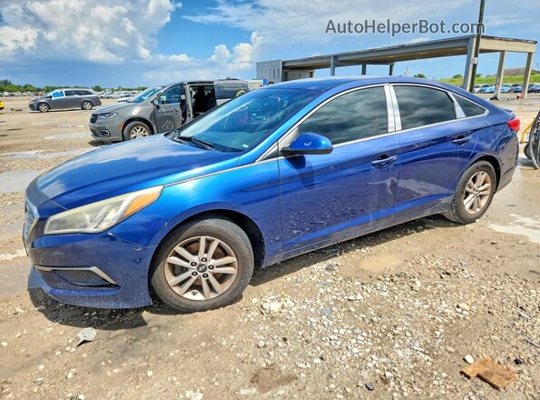 5NPE24AF2GH339561 2016 HYUNDAI SONATA Blue Rear left
