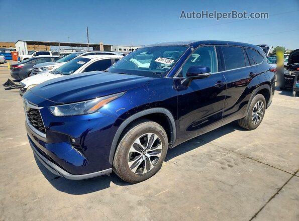 5TDGARAH4NS511395 2022 TOYOTA HIGHLANDER Blue Trasero izquierdo
