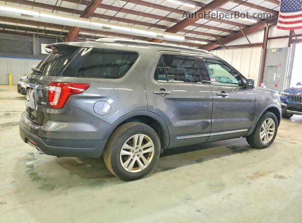 1FM5K8DH3JGB24878 2018 FORD EXPLORER Gray Przód prawy