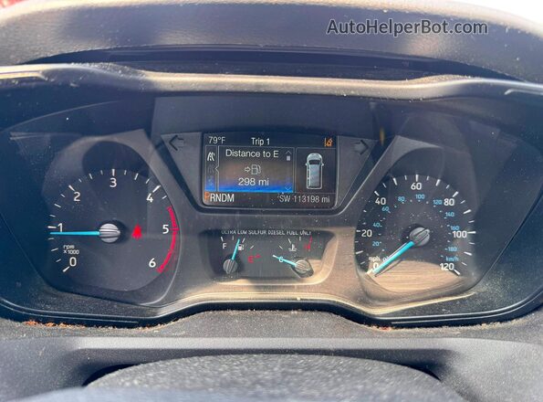 1FDBF8ZV3JKB34846 2018 FORD TRANSIT Белый Вид щитка приборов