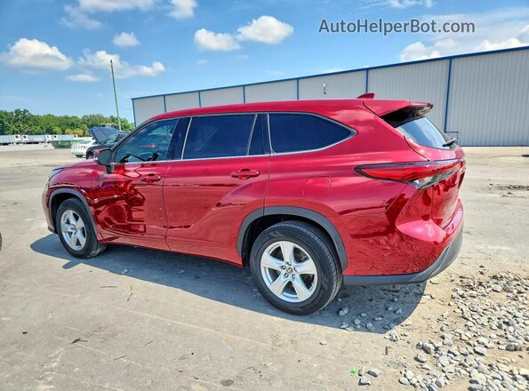 5TDZZRAH0LS506502 2020 TOYOTA HIGHLANDER Red Rear right