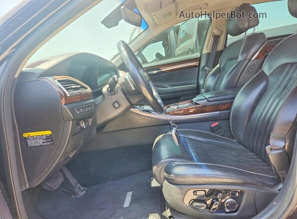 KMHG34JA8HU030593 2017 GENESIS G90 Black Widok deski rozdzielczej