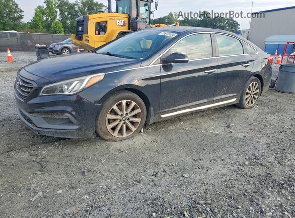 5NPE34AF6GH310464 2016 HYUNDAI SONATA Black Հետևի ձախ