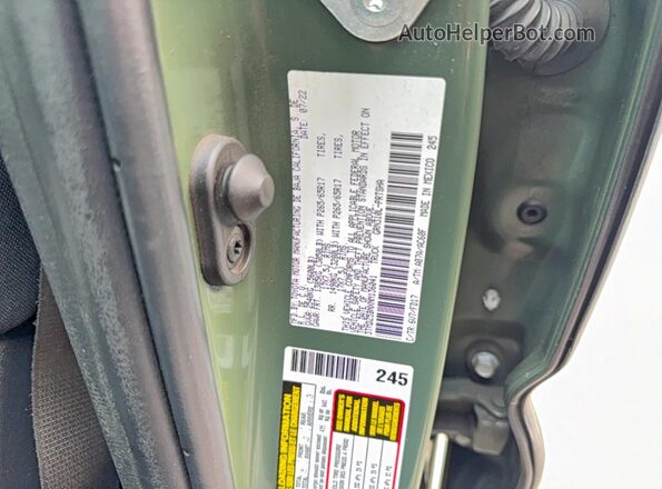 3TMDZ5BNXNM136041 2022 TOYOTA TACOMA Green Rear interior view