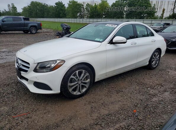 55SWF4KB9GU174304 2016 MERCEDES-BENZ C White Tył lewy