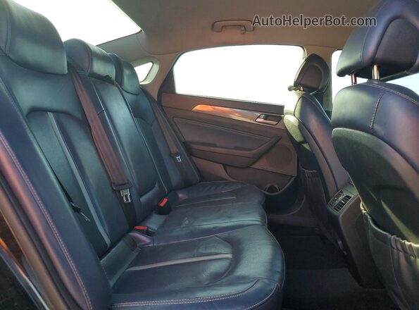 KMHE54L23GA021470 2016 HYUNDAI SONATA Black Вид задньої частини салону