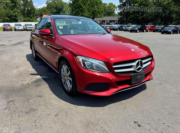 55SWF4KB7HU179485 2017 MERCEDES-BENZ C Red Vista frontal