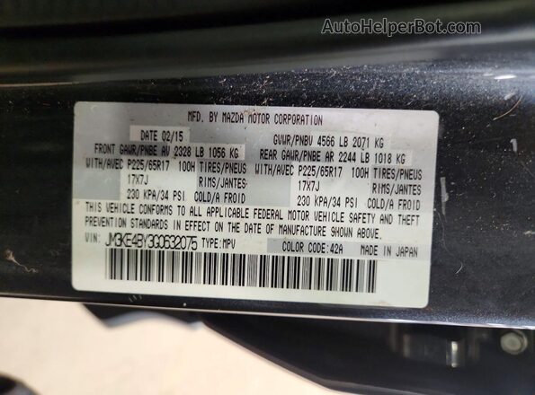 JM3KE4BY3G0632075 2016 MAZDA CX-5 Gray 360 interior view