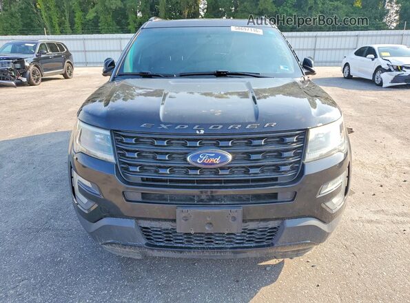 1FM5K8GT1GGC89384 2016 FORD EXPLORER Black Հետևի տեսք