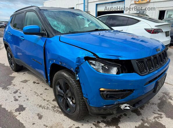 3C4NJDBB1JT399482 2018 JEEP COMPASS Blue Հետևի ձախ