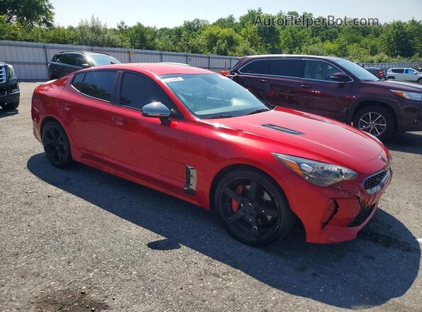 KNAE35LC6K6063939 2019 KIA STINGER Red Vista frontal