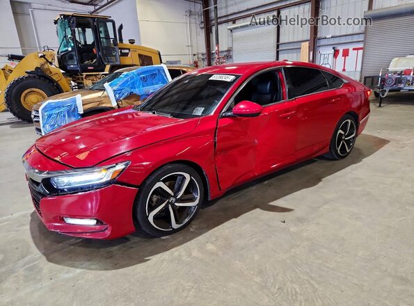 1HGCV1F33JA248262 2018 HONDA ACCORD Red უკანა მარცხენა