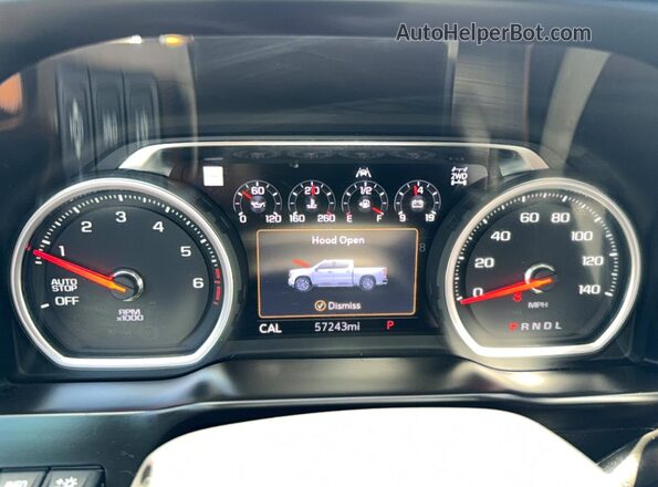 3GCUYHEL2MG150494 2021 CHEVROLET SILVERADO White Instrument cluster view