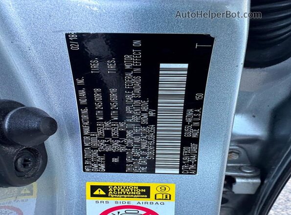 5TDBZRFH9JS843564 2018 TOYOTA HIGHLANDER Gray Vista del compartimento del motor