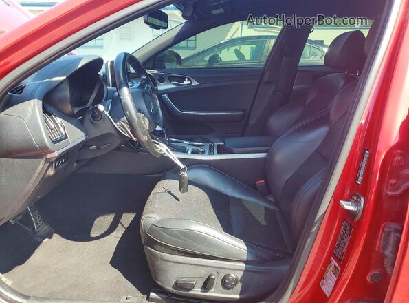 KNAE35LC6K6063939 2019 KIA STINGER Red Vista del salpicadero