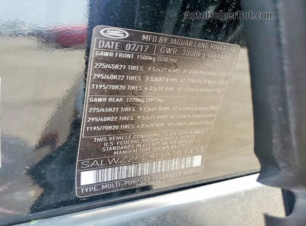 SALWZ2FE4HA161433 2017 LAND ROVER RANGE Black სალონის 360-გრადუსიანი ხედი