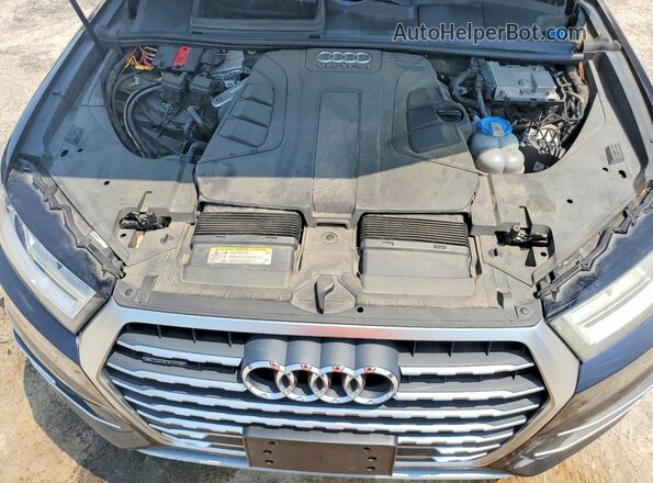 WA1LAAF73HD012436 2017 AUDI Q7 Blue Vista de la etiqueta del VIN