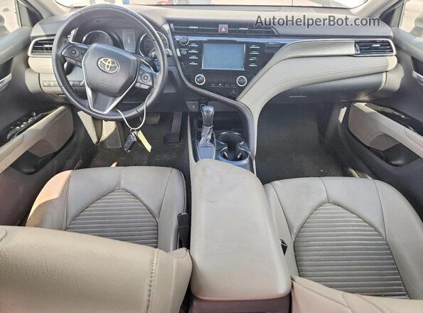 4T1B11HK9KU268473 2019 TOYOTA CAMRY White ხელსაწყოთა პანელის ხედი