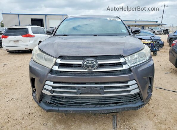5TDZZRFH0KS289766 2019 TOYOTA HIGHLANDER Gray Вид ззаду