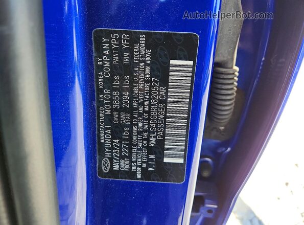 KMHLS4DG8RU820527 2024 HYUNDAI ELANTRA Blue Панорамний вид салону 360°