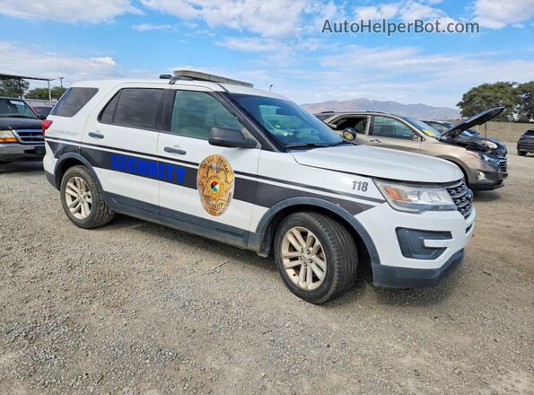 1FM5K7B86HGD42093 2017 FORD EXPLORER White წინა სალონის ხედი