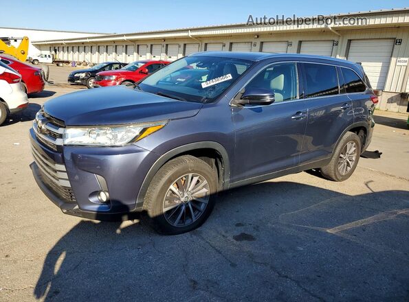 5TDKZRFH9KS297768 2019 TOYOTA HIGHLANDER Blue უკანა მარცხენა