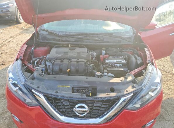 3N1AB7AP4KY279130 2019 NISSAN SENTRA Red Engine compartment view