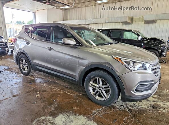 5XYZT3LB6JG556547 2018 HYUNDAI SANTA Gray Widok z przodu