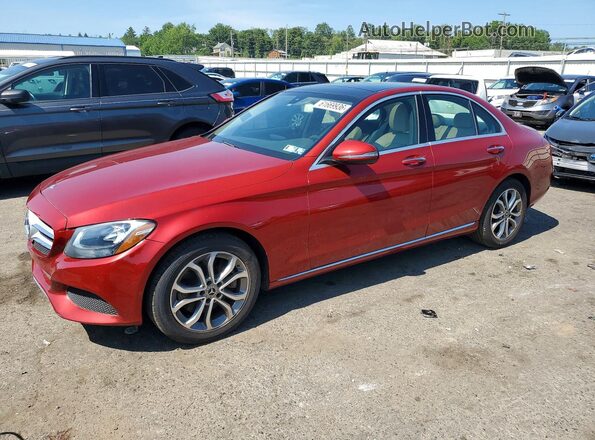 55SWF4KB6HU221144 2017 MERCEDES-BENZ C Red Հետևի ձախ
