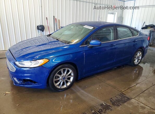 3FA6P0HDXHR272148 2017 FORD FUSION Blue Trasero izquierdo