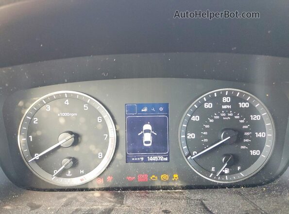 5NPE34AF1HH586276 2017 HYUNDAI SONATA Black Вид задніх сидінь
