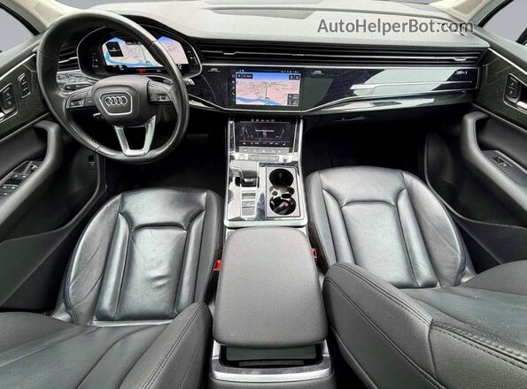 WA1LXAF71MD017482 2021 AUDI Q7 White ხელსაწყოთა პანელის ხედი