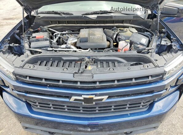 1GCUYEET2MZ264199 2021 CHEVROLET SILVERADO Blue ძრავის განყოფილების ხედი