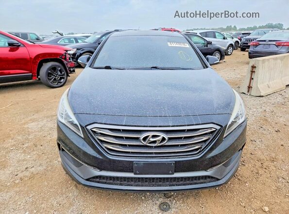 5NPE34AF5HH534715 2017 HYUNDAI SONATA Black Вид ззаду