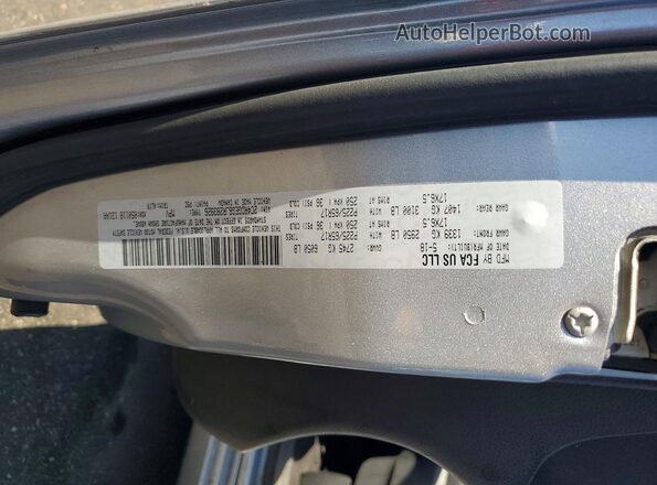 2C4RDGEG6JR283926 2018 DODGE GRAND Silver Панорамний вид салону 360°